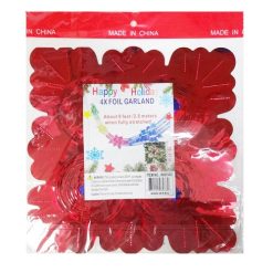 X-Mas Foil Garland Decor 9Ft Asst-wholesale