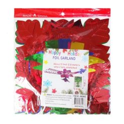 X-Mas Foil Garland 9Ft Asst Clrs-wholesale