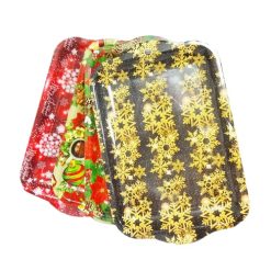 X-Mas Serving Tray 10X15 Asst Design-wholesale