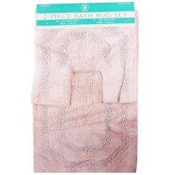 Bath Rug Set 2pc Pink-wholesale