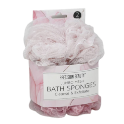 Bath Sponge 2pk Jumbo Pink-wholesale