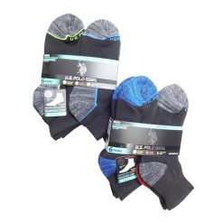 Mens Crew Socks 6pk 6-12 Black-wholesale