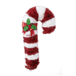 X-Mas Tinsel Candy Cane 24in-wholesale