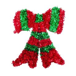 X-Mas Tinsel Bow 16in-wholesale