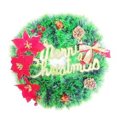 X-Mas Wreath Decoration 17.75in-wholesale