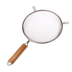 Strainer Wood Handle 8in Stainless Steel-wholesale