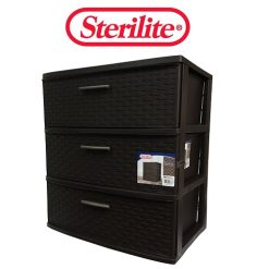 Sterilite 3 Drawer Weave Wide Tower Expr-wholesale
