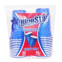 Blue Star Cups 24ct 16oz Blue-wholesale
