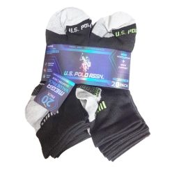 Mens Socks Crew 20pk 6-12 Black-wholesale