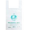 T-Shirt Bags 200ct Reusable White-wholesale